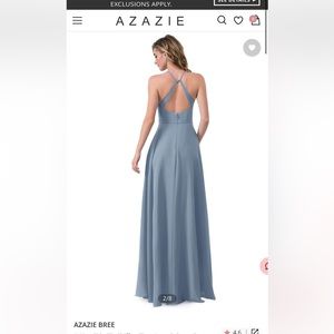 Azazie Bree Steel Blue Bridesmaids Dress size 4